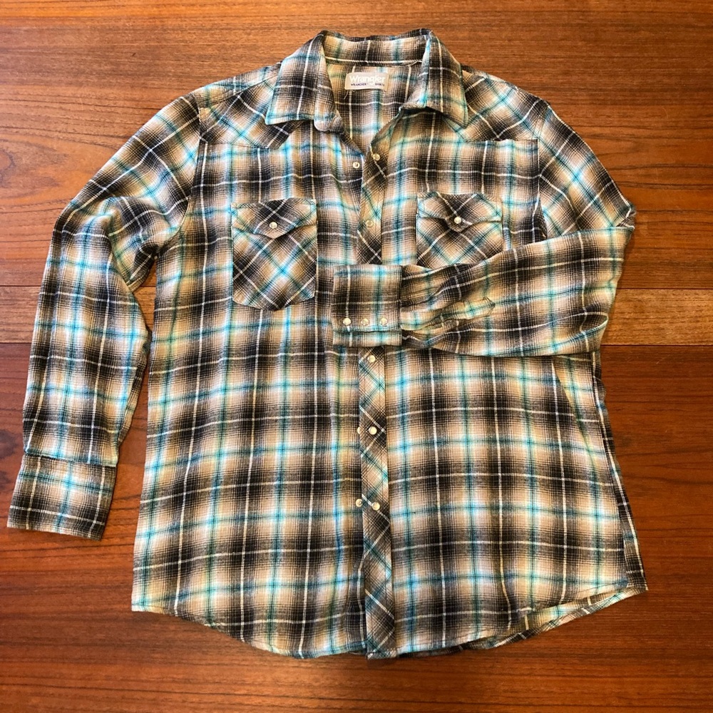 Wrangler flannel Rancher Shirt, L
